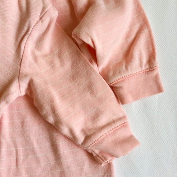old navy pink striped comfy jumpsuit 3-6 months baby girl - Picture 4 of 7